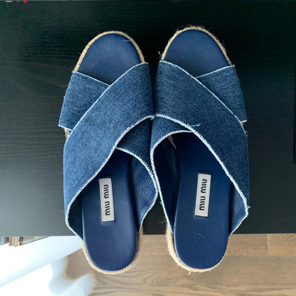 Miu Miu Shoes - Miu miu denim sandals